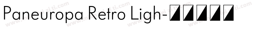 Paneuropa Retro Ligh字体转换